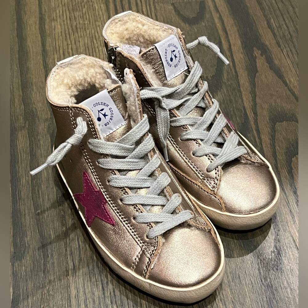 NWT Golden Goose x Bonpoint Rose Gold Limited Edition Sneaker in box